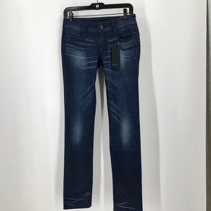 Black Orchid Blue Jewel Skinny Leg Jeans Size 26